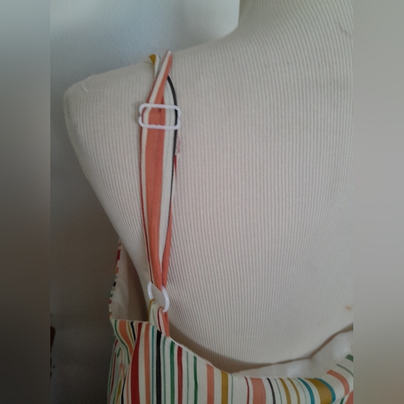 Multicolor stripped maxi chiffon dress size L - Picture 9 of 14